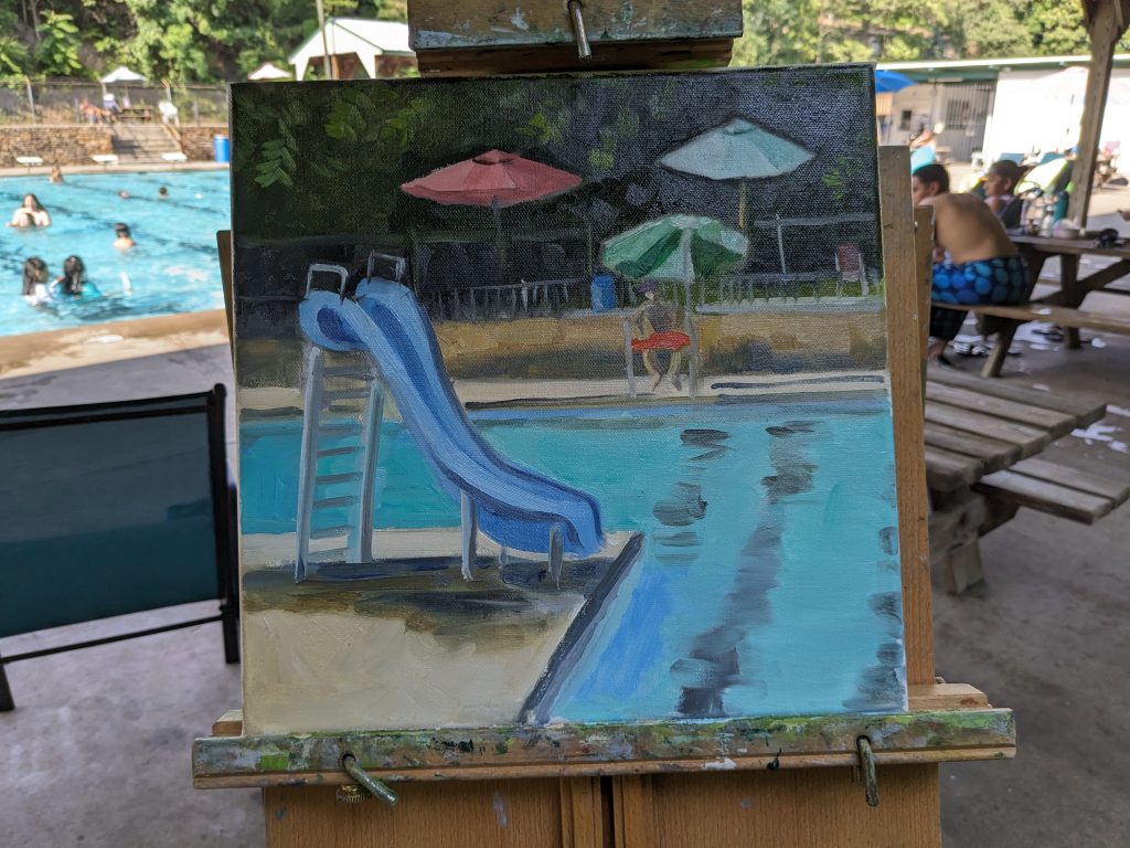Painting at the Pool