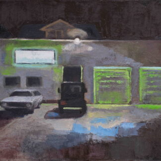 Old Gas Station at Night